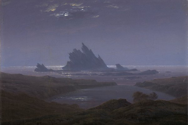 Ilôts rocheux près du rivage, de Caspar David Friedrich