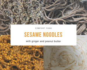Sesame noodles wih ginger and peanut butter