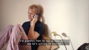 "I'm grateful that he has so many muscles ans he's willing to kiss me."