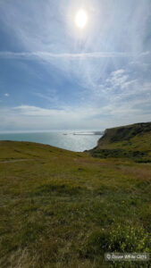 Vue de la mer depuis les falaises