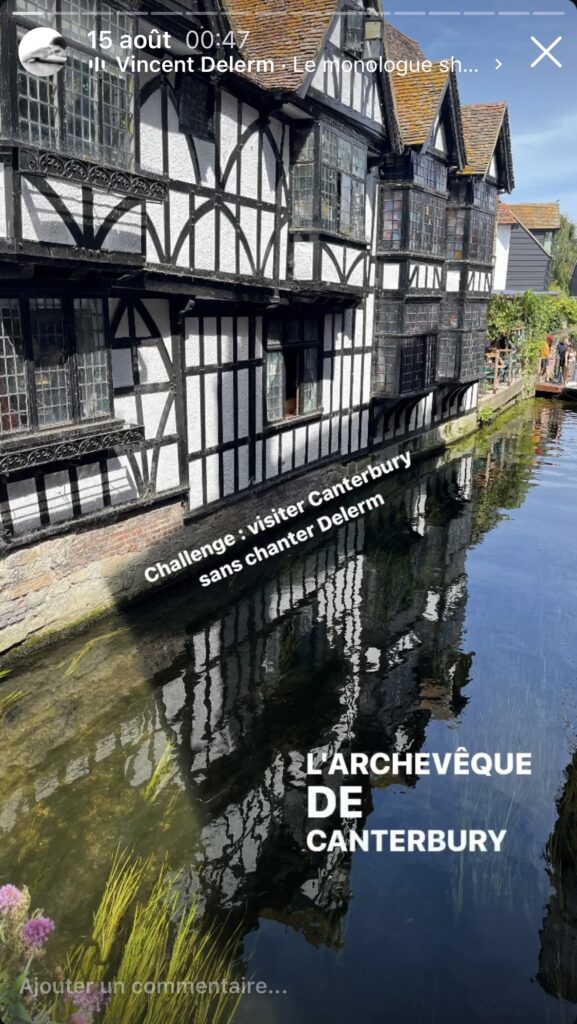 Challenge : visiter Canterbury sans chanter Delerm (on a planté en pleine nuit, l'archevêque de Canterbury)