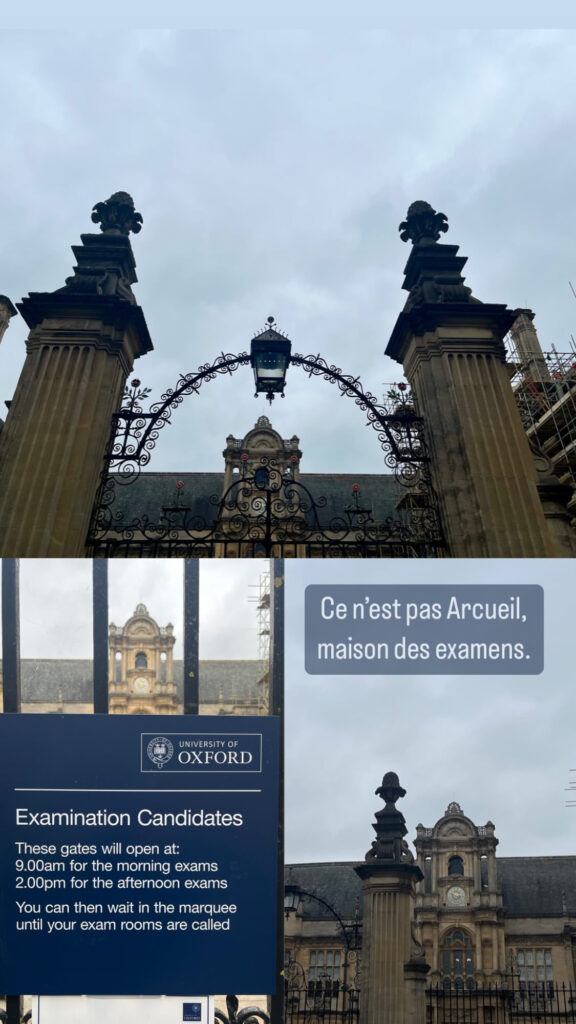 Bâtiment classe avec portail en fer forgé : ce n'est pas Arcueil, maison des examens.