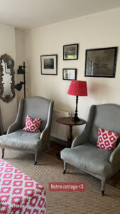 Le salon cozy de notre cottage