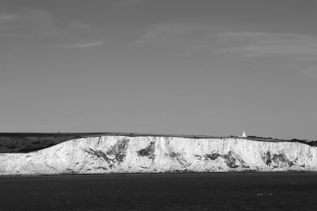 Les falaises blanches vues depuis el bateau