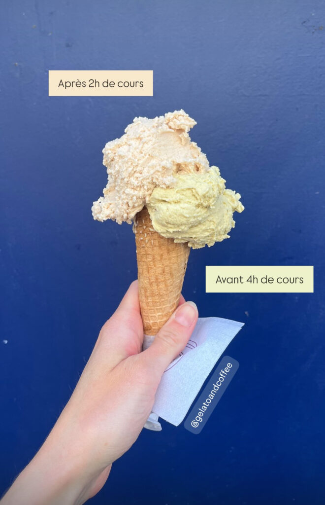 Glace pistache et noix de pécan