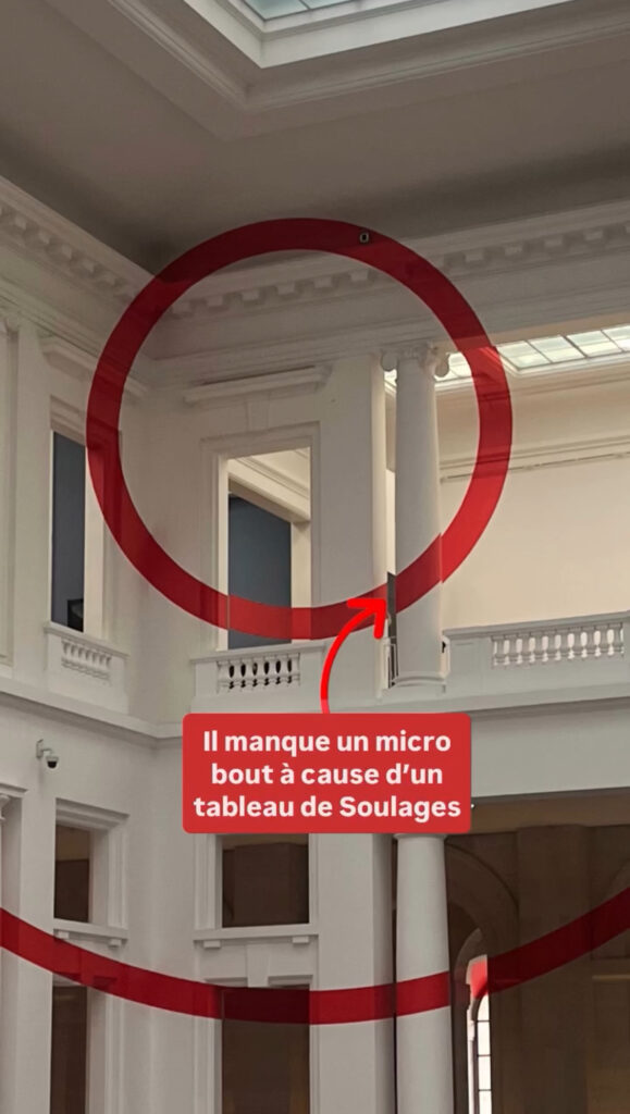 Il manque un micro bout de cercle rouge à cause d'un tableau de Soulages