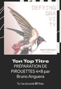 Capture décran du spotify wrap : Top titre : Préparation de pirouettes 4x8 par Bruno Anguera