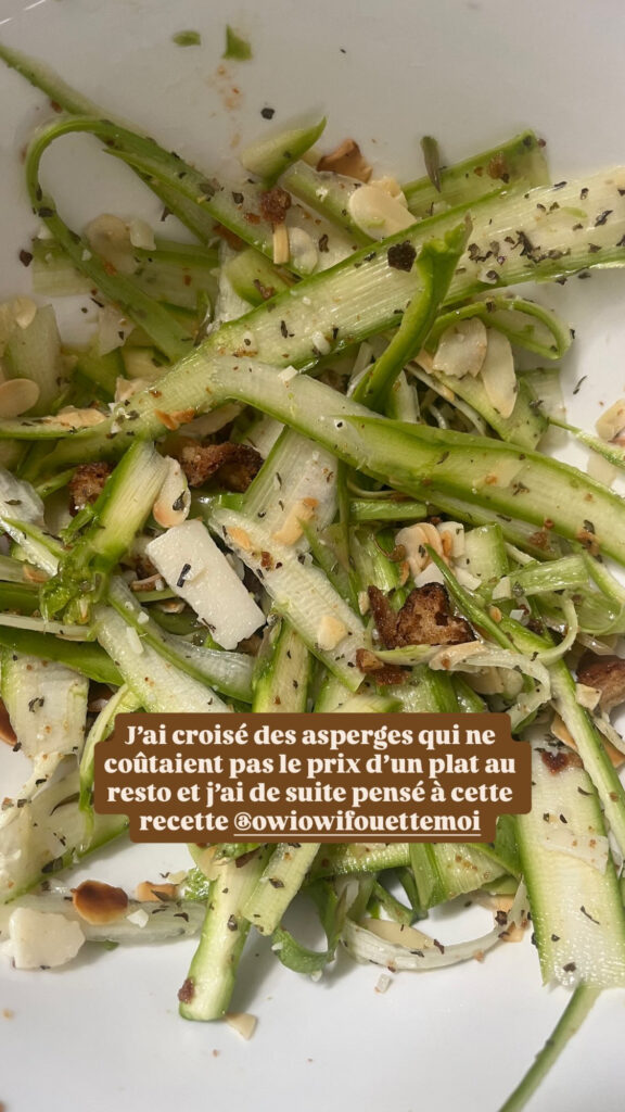 Salade aux asperges crues